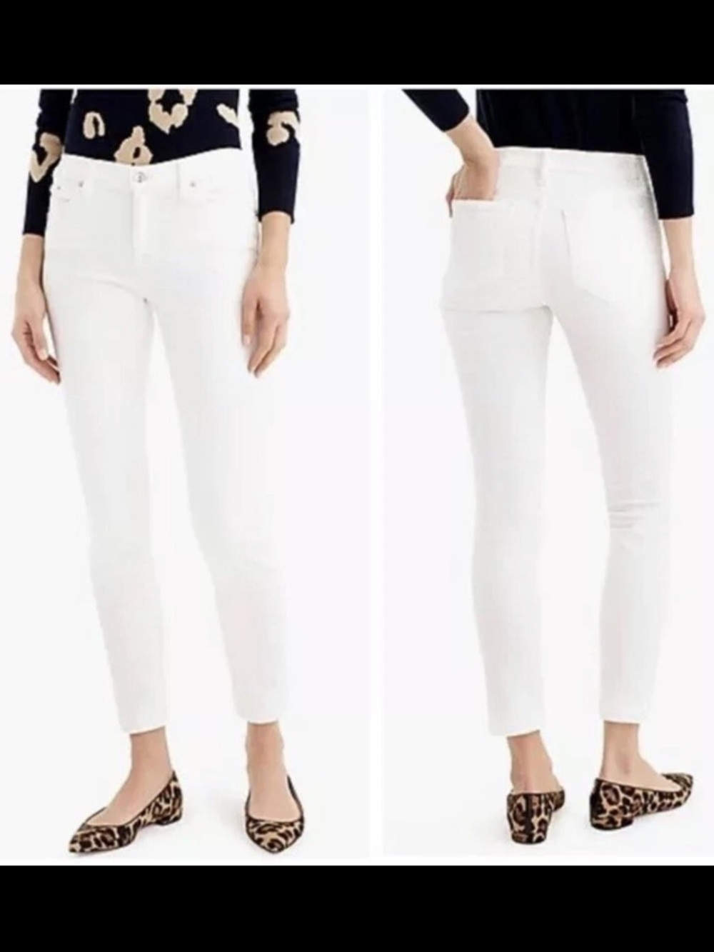 Jcrew tall toothpick jeans in white